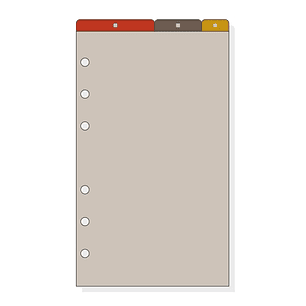 Finocam R462 Separadores Superiores para Agendas Open - 3 Solapas - Formato 400 - 91x2x162mm - PVC - Color Marron