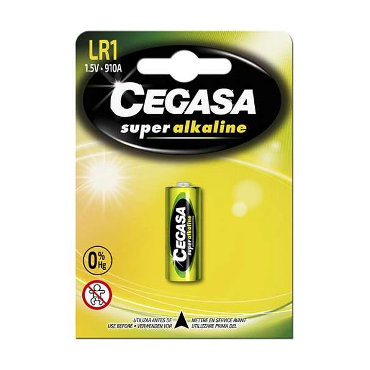 Cegasa Super Alkaline LR1 Pack de 1 Pila LR1 1.5V - Alta Tecnologia - Fiabilidad - Elevado Rendimiento - Maximas Prestaciones 1