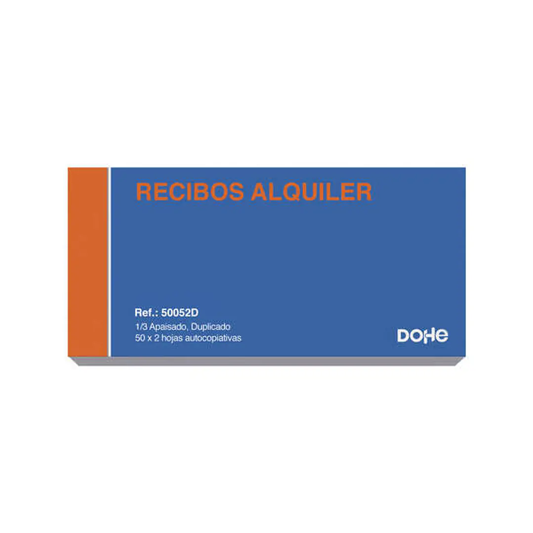 Dohe Talonarios Preimpresos a Dos Tintas en Papel Autocopiativo - 100 Hojas - Tercio Apaisado - Duplicado 1
