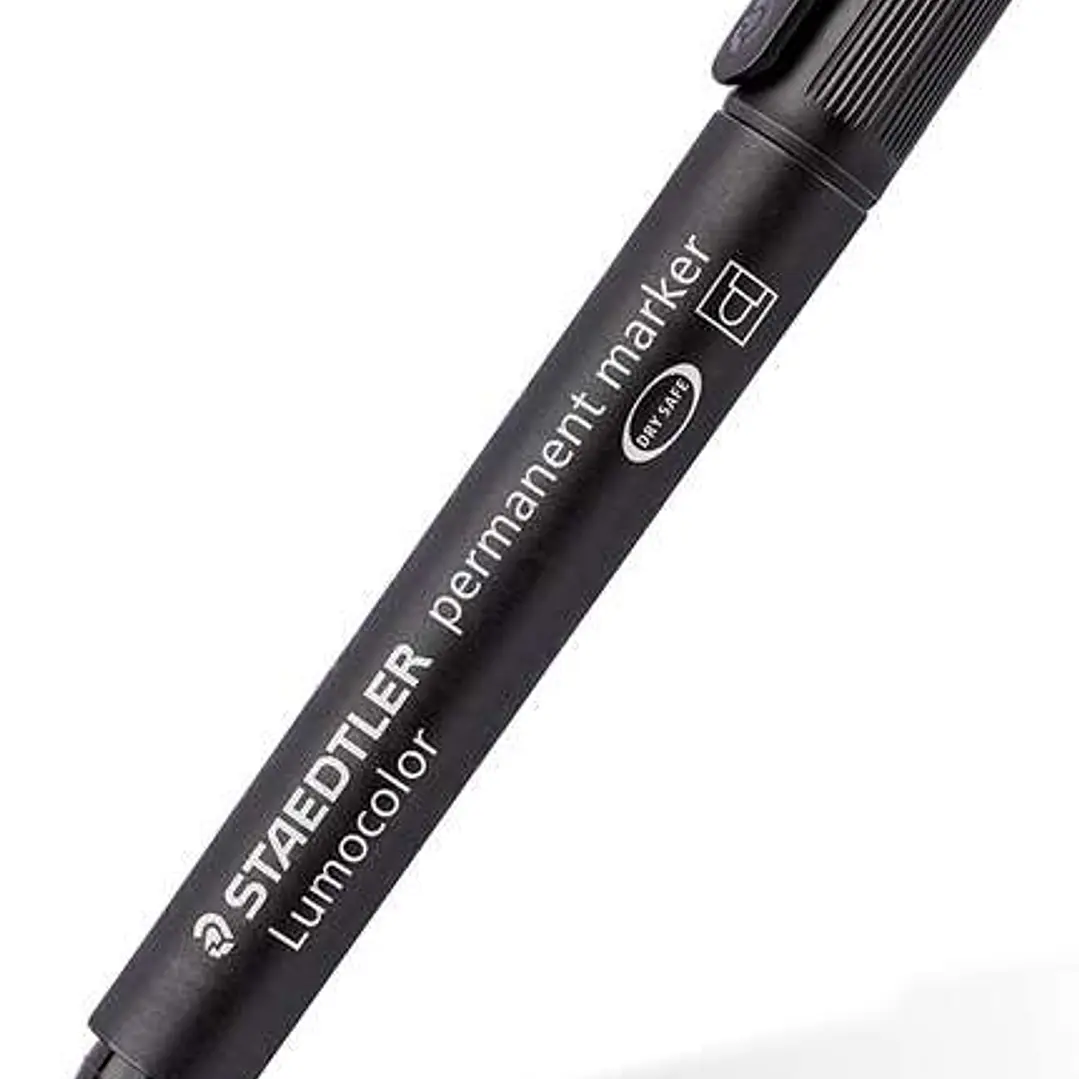 Staedtler Lumocolor 352 Rotulador Permanente - Punta Redonda - Trazo 2mm Aprox - Capuchon con Clip - Secado Rapido - Color Negro 1