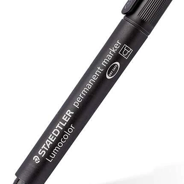 Staedtler Lumocolor 352 Rotulador Permanente - Punta Redonda - Trazo 2mm Aprox - Capuchon con Clip - Secado Rapido - Color Negro 1