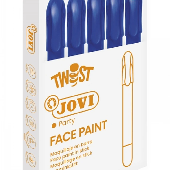 Jovi Twist Stick de Pintura de Cara - Hipoalergenico - Base Agua - Facil Aplicacion - Gran Cubricion - Seca Rapido - Facil de Retirar - sin Parabenos  1
