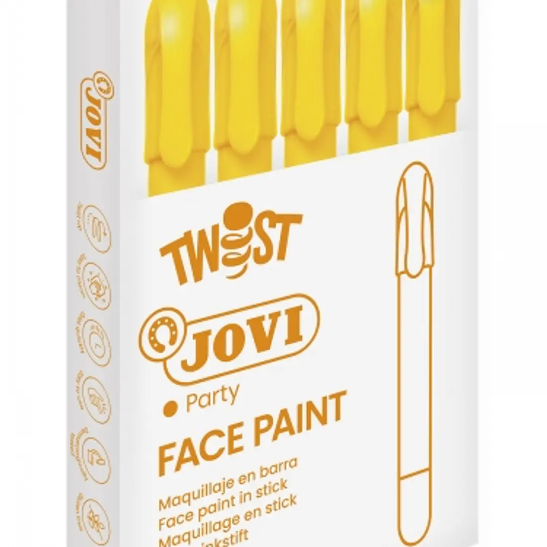Jovi Twist Stick de Pintura de Cara - Hipoalergenico - Base Agua - Facil Aplicacion - Gran Cobertura - Seca Rapido - Facil de Retirar - sin Parabenos  1
