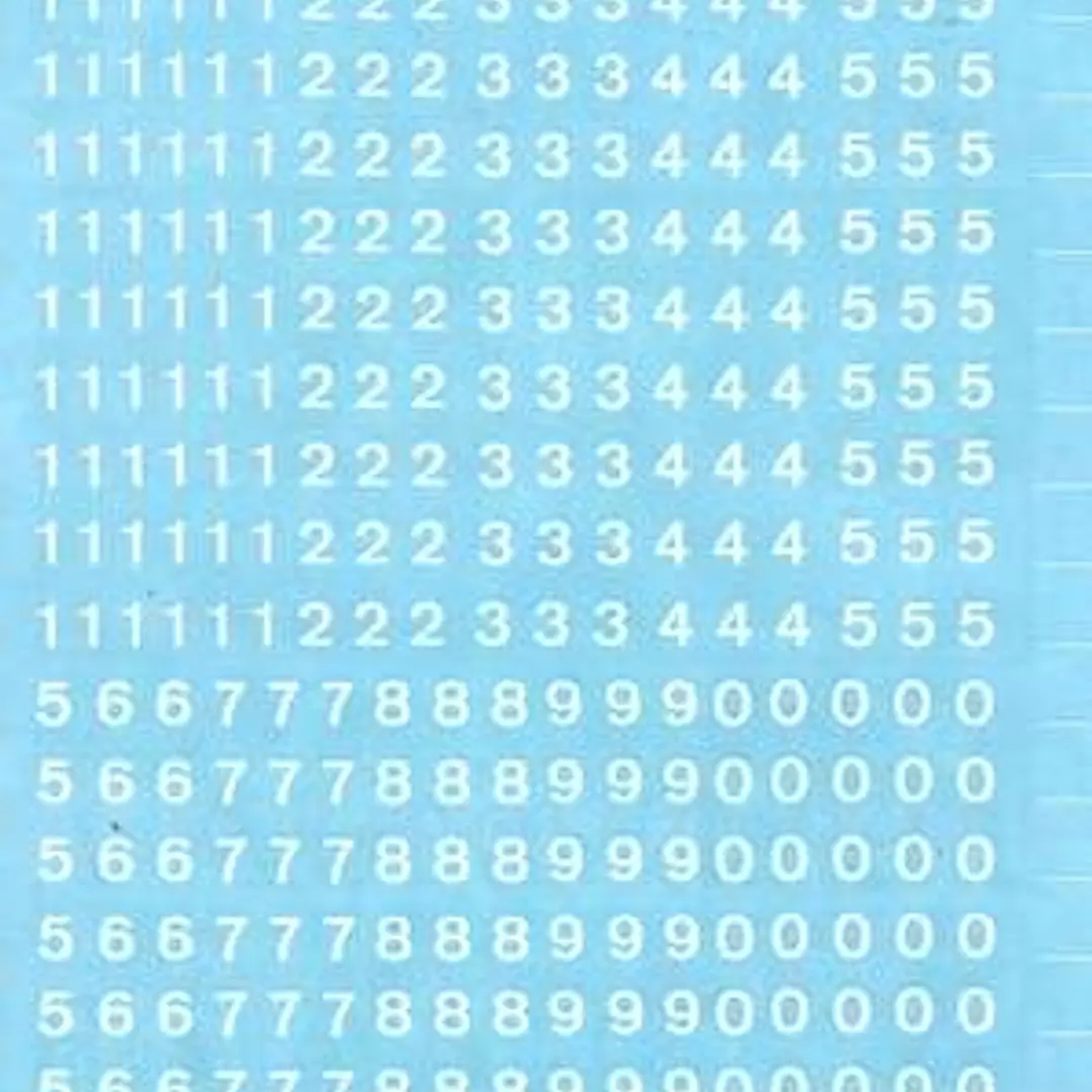 Apli Numeros Transferibles - 4mm - Facil Aplicacion - 420 Caracteres - Blanco 1