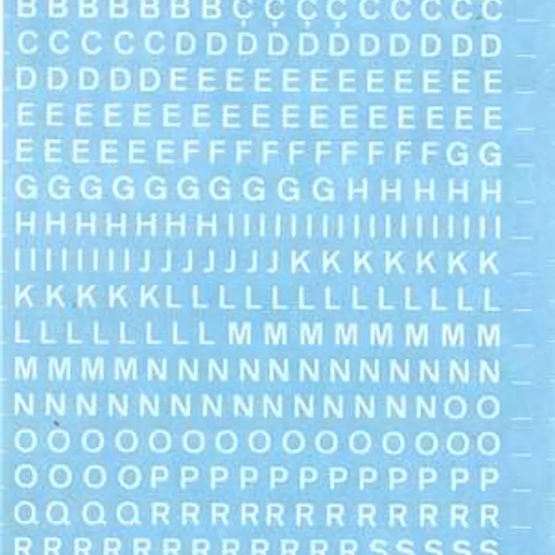 Apli Letras Transferibles Blancas 4mm - Facil Aplicacion - 470 Caracteres - Versatil y Resistente - Blanco 1