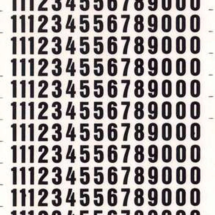 Apli Numeros Transferibles - 8mm - Faciles de Aplicar - Resistentes al Agua - Negros 1