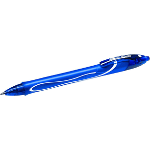 Bic Gel-Ocity Quick Dry Boligrafo de Gel Retractil - Punta Media de 0.7 mm - Tinta de Gel - Anti-Manchas - Secado Ultra Rapido - Color Azul