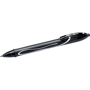 Bic Gel-Ocity Quick Dry Boligrafo de Gel Retractil - Punta Media de 0.7 mm - Tinta de Gel - Anti-Manchas - Secado Ultra Rapido - Color Negro