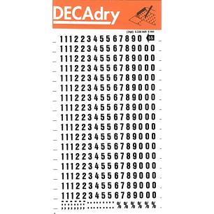 Apli Numeros Transferibles - 6mm de Tamaño - 316 Caracteres - Facil Aplicacion y Durabilidad - Negro