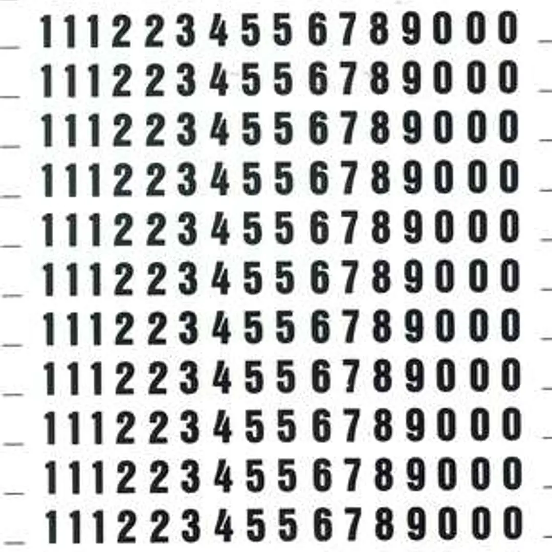 Apli Numeros Transferibles - 6mm de Tamaño - 316 Caracteres - Facil Aplicacion y Durabilidad - Negro 1