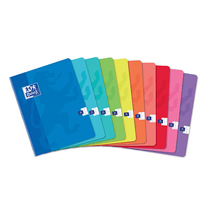 Oxford Classic Libreta Grapada A5+ Cuadricula Seyes - 48 Hojas con Margen - Tapa Blanda - Ideal para Tomar Apuntes - Colores Surtidos