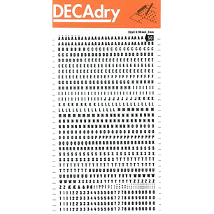 Apli Letras y Numeros Transferibles - 3mm - 888 Caracteres - Negros