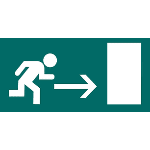 Apli Etiqueta Señalizacion Salida Emergencia Derecha 1 U.