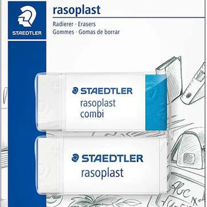 Staedtler Pack de 1 Goma de Borrar 526 Rasoplast Combi + 1 Goma de Borrar 526 Rasoplast 1