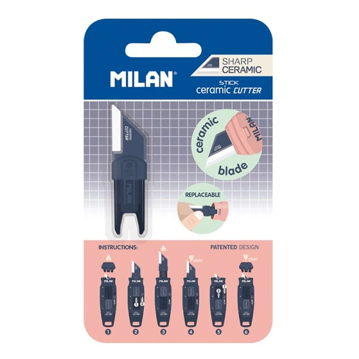 Milan Coleccion 430 Hoja Ceramica Reemplazable para Cuter Stick 1