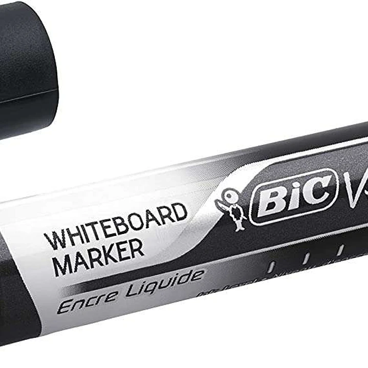 Bic Velleda Liquid Ink Marcador para Pizarra - Punta Media - Trazo 2.3mm - Tinta Liquida con Base de Alcohol - Color Negro 1