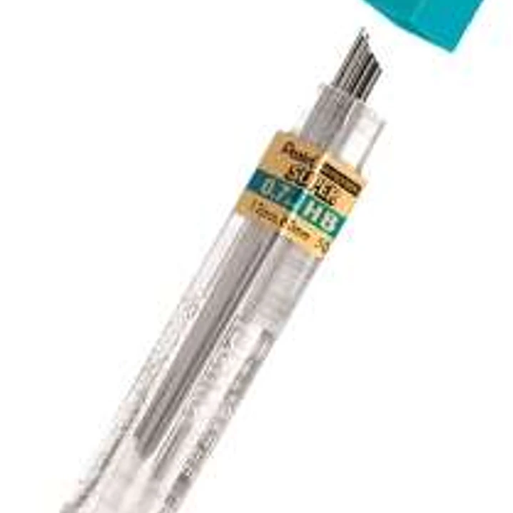 Pentel Hi-Polymer Tubo de 12 Minas de Grafito - Dureza HB - Trazo 0.7mm -  Alta Resistencia 1