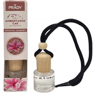 Prady Ambientador Coche Oriental Journey - Frasco de Cristal 6 ml y Cuerda para Espejo Retrovisor
