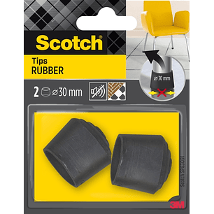 Scotch Pack de 2 Conteras de Goma - Diametro de 30mm - Color Negro
