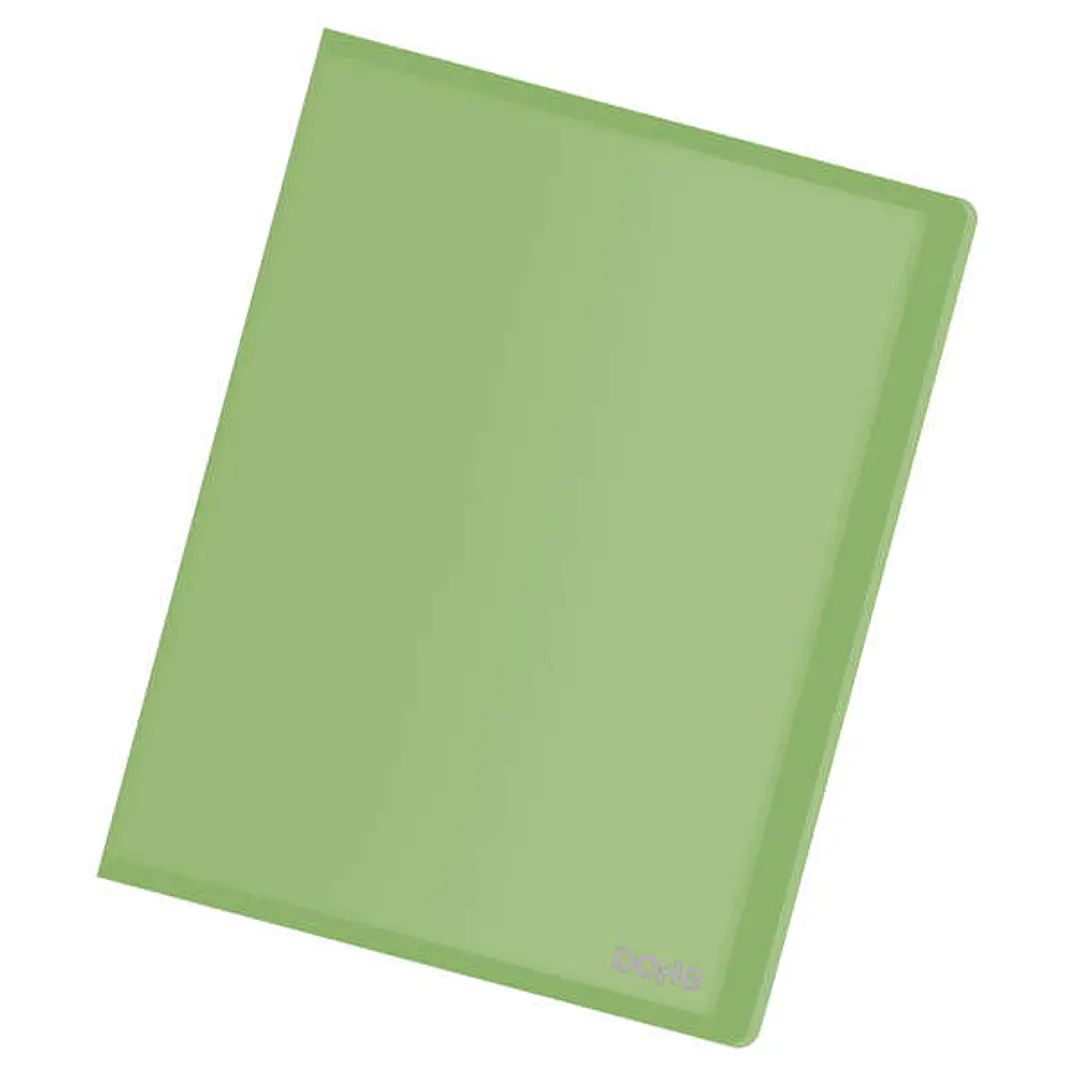 Dohe Carpeta con 20 Fundas Transparentes Soldadas A4 80mic - Tapa Flexible de Polipropileno - Color Verde 1