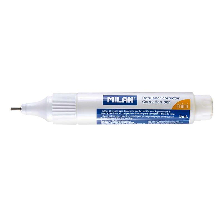 Milan Boligrafo Corrector Mini - Punta Metalica - Capacidad 5ml 1