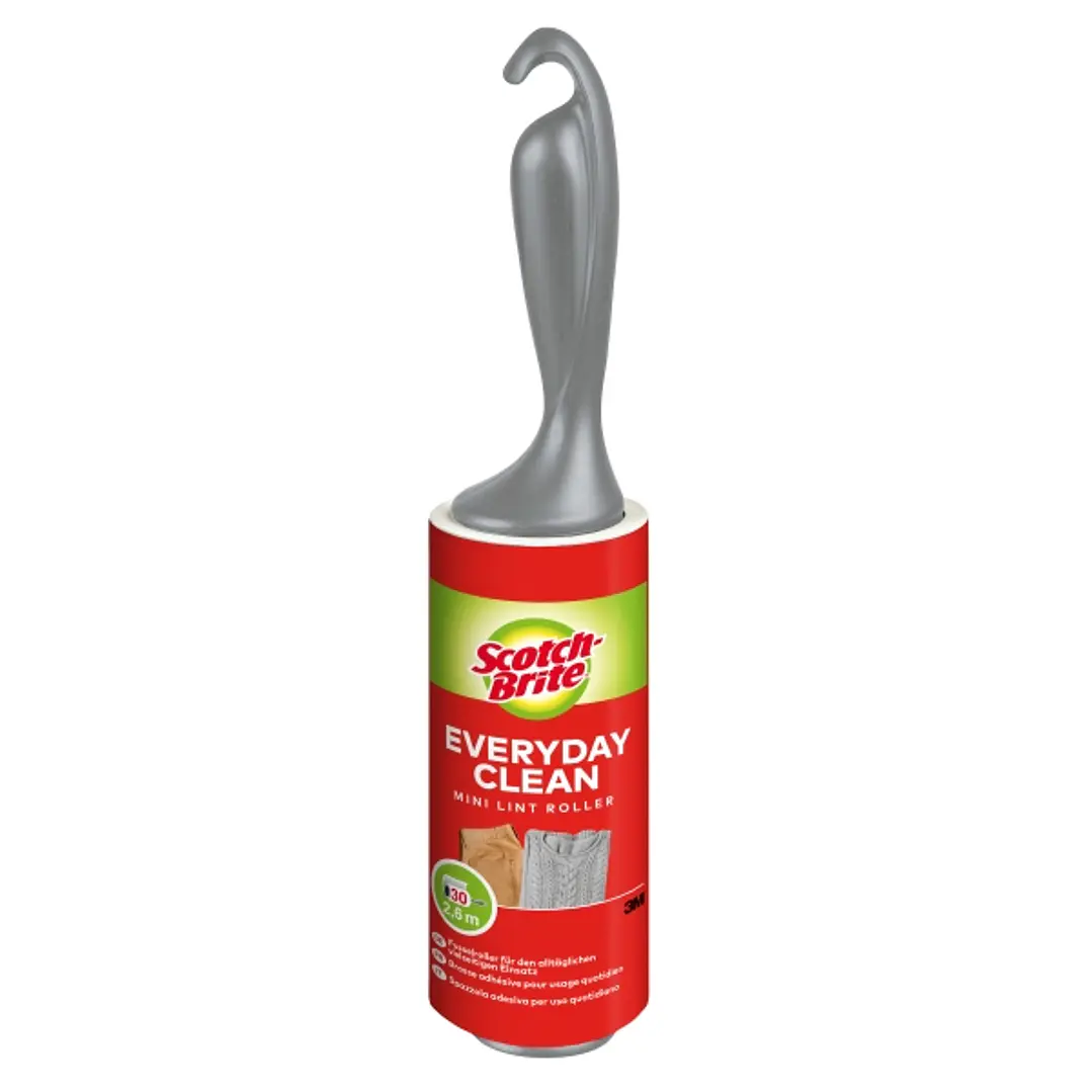 Scotch-Brite Everyday Clean Rodillo Quitapelusas Adhesivo - 30 Hojas - Color Gris 1