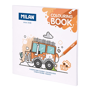 Milan Let's go trip Cuaderno para Colorear Microperforado - Tematica Vehiculos - 20 Ilustraciones Detalladas