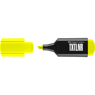 Faber-Castell TXTLNR Marcador Fluorescente - Punta Biselada - Trazo entre 1, 2 y 5 mm - Tinta con Base de Agua - Color Amarillo