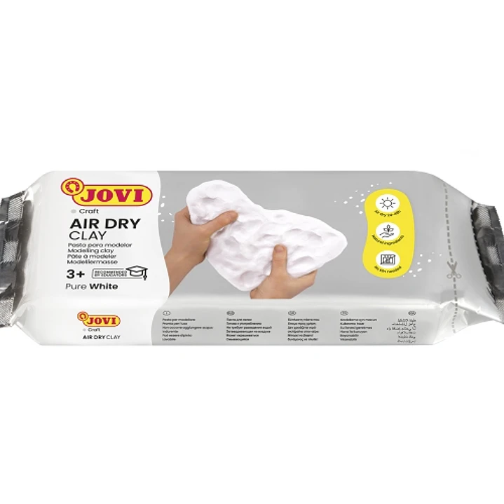 Jovi Air Dry Pasta para Modelar 250gr - Endurecible al Aire - Tacto Fresco - Facil de Moldear - Multi-Superficie - Secado en 24H - Acabado Fino - Colo 1