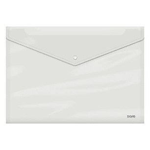 Dohe Sobre Portadocumentos A3 - Cierre de Broche - Polipropileno Cristal Transparente 150 Micras - Transparente