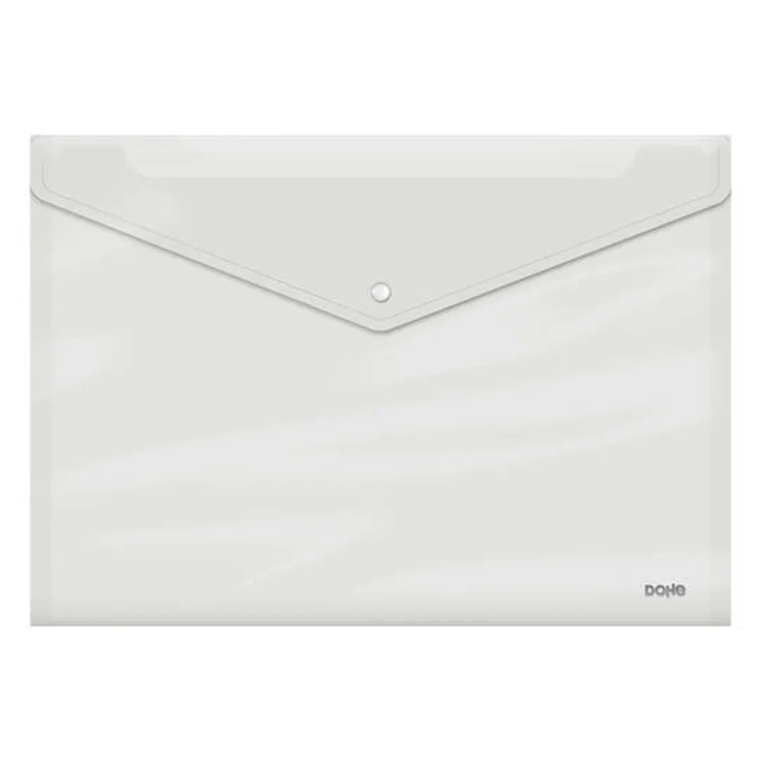 Dohe Sobre Portadocumentos A3 - Cierre de Broche - Polipropileno Cristal Transparente 150 Micras - Transparente 1