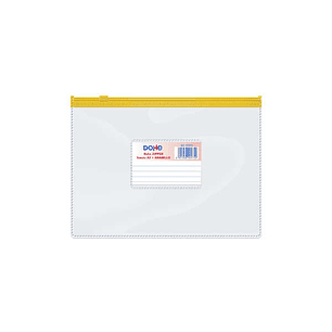 Dohe Bolsa Zipper Apaisada PVC Transparente 150 Micras - Tamaño A5 - Apertura Superior - Cierre Zip Hermetico
