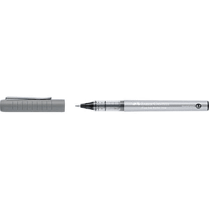 Faber-Castell Roller Free Ink Boligrafo de Tinta Liquida - Punta Conica 0,7mm - Ancho de Linea Fino - Clip de Metal - Color Negro