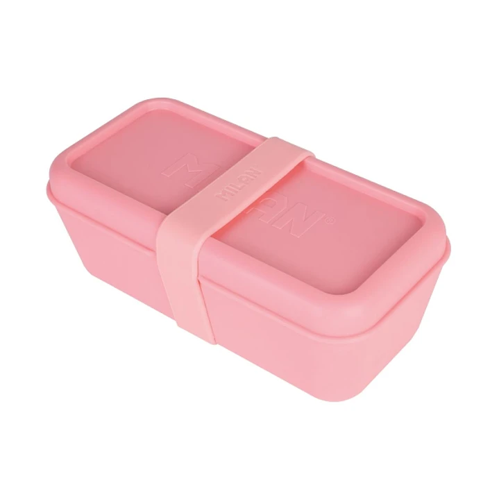 Milan Coleccion 460 Fiambrera Rectangular 0.75L - Apta para Microondas, Lavavajillas y Congelador - Libre de BPA - Divisor Interior Movil - Medidas 20 1