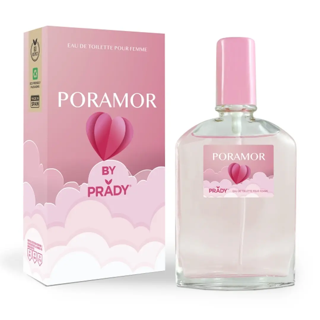 Prady Colonia de Mujer Poramor - Frasco de 90 ml - Spray Pulverizador 1