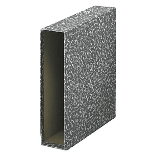 Dohe Archiclas Funda de Archivador Tamaño Folio Natural - Carton Forrado con Papel Impreso - Color Gris Jaspeado