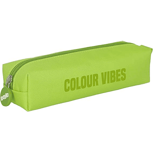 Dohe Colour Vibes Portatodo Cuadrado - Cierre con Cremallera y Tirador de Goma - Color Verde Lima