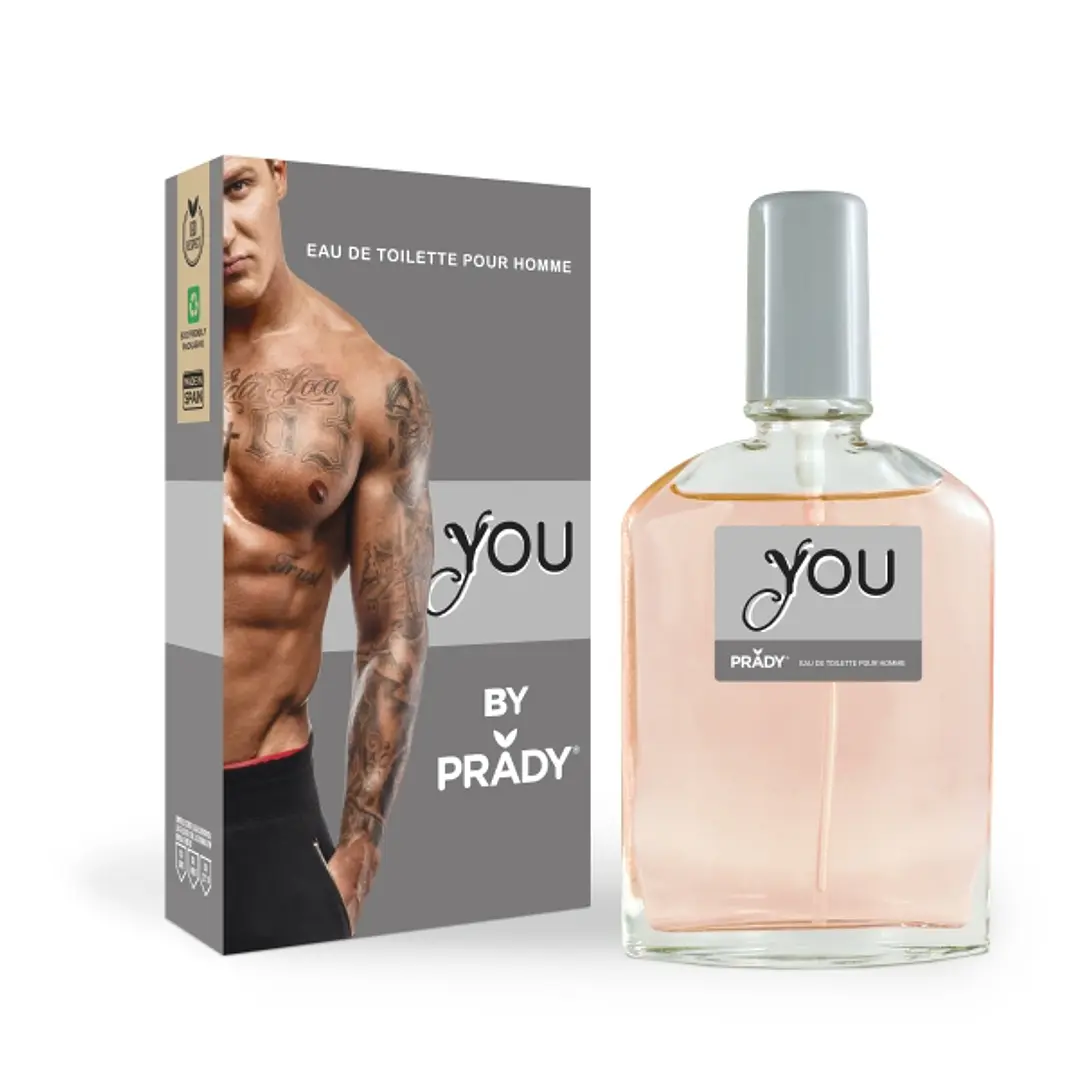 Prady Colonia de Hombre You - Frasco de 90 ml - Spray Pulverizador 1