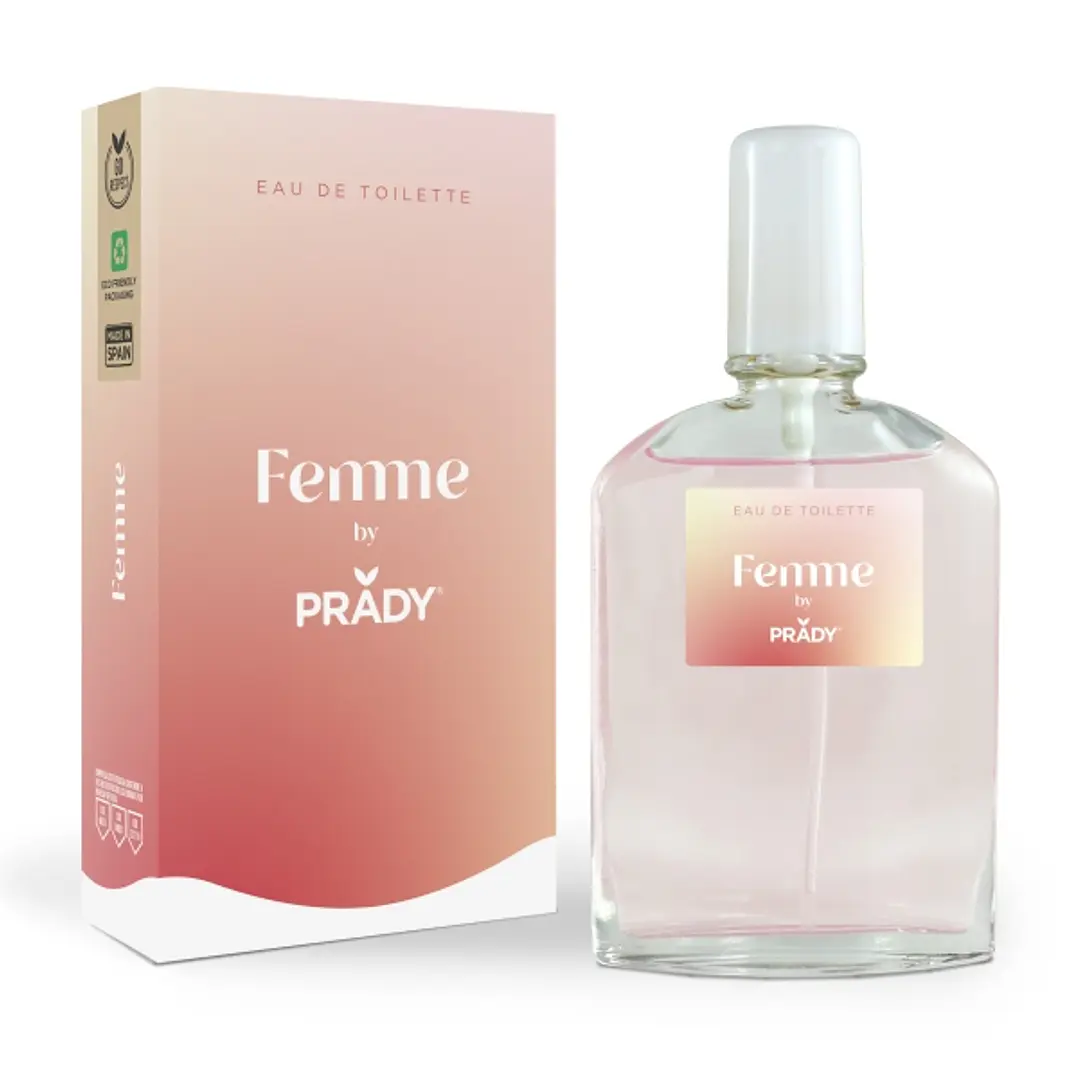 Prady Colonia de Mujer Femme - Frasco de 90 ml - Spray Pulverizador 1