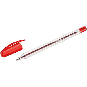 Pelikan Stick Super Soft Boligrafo Trazo 1mm - Tinta Super Fluida - Empuñadura Triangular - Color Rojo