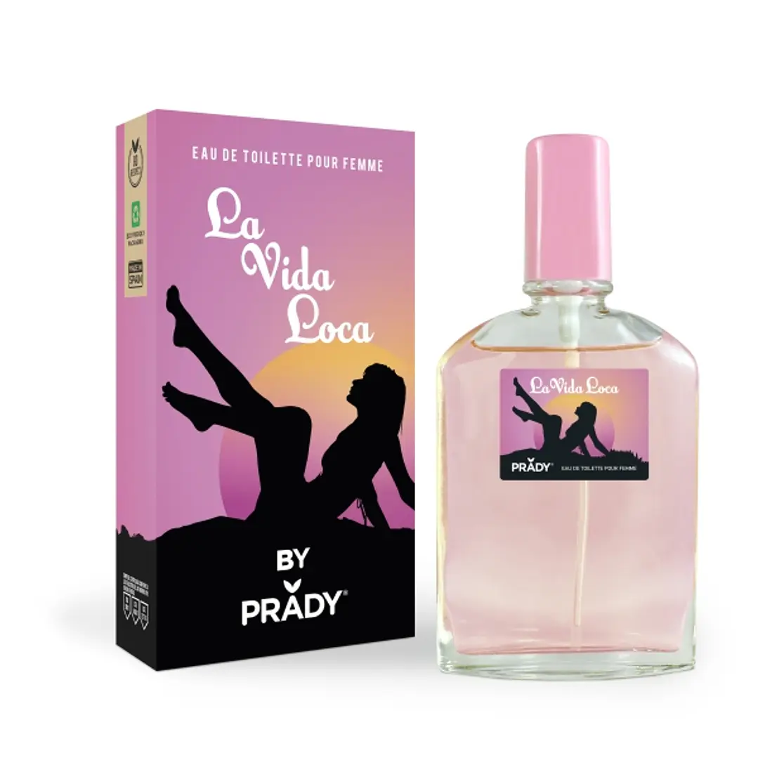 Prady Colonia de Mujer La Vida Loca - Frasco de 90 ml - Spray Pulverizador 1