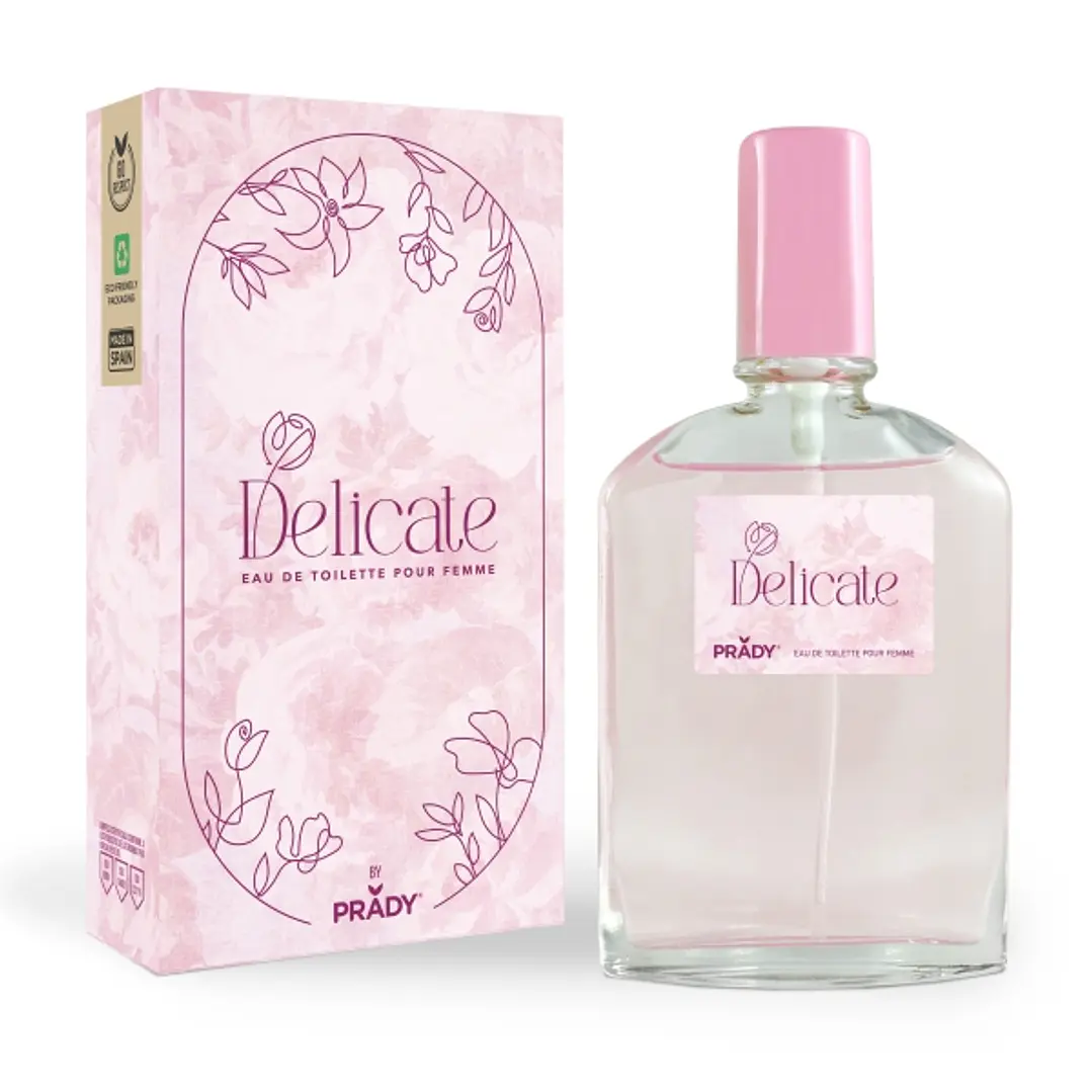 Prady Colonia de Mujer Delicate - Frasco de 90 ml - Spray Pulverizador 1