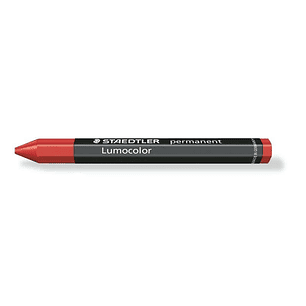 Staedtler Lumocolor Permanent Omnigraph 236 Cera Permanente Hexagonal - Resistente al Agua - Diametro 12mm Aprox - Color Rojo