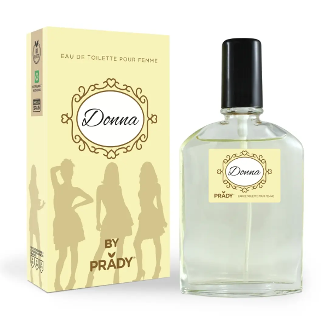 Prady Colonia de Mujer Donna - Frasco de 90 ml - Spray Pulverizador 1