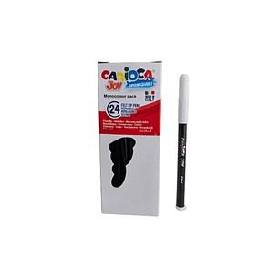 Carioca Joy Rotulador Monocolor - Cuerpo Redondo - Tinta Superlavable - Punta Fina 2.8mm Bloqueada - Tapa Ventilada - Color Negro