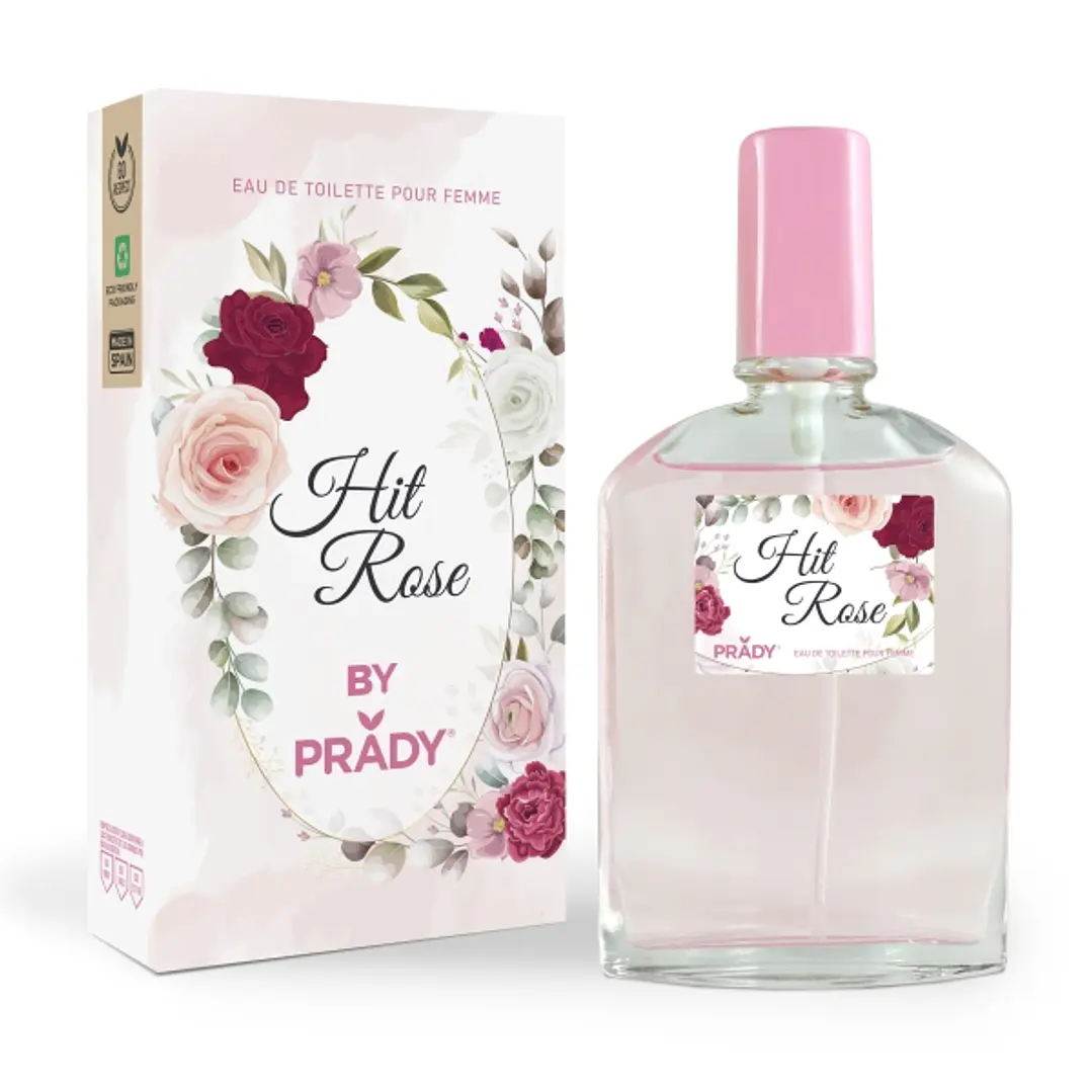 Prady Colonia de Mujer Hit Rose - Frasco de 90 ml - Spray Pulverizador 1