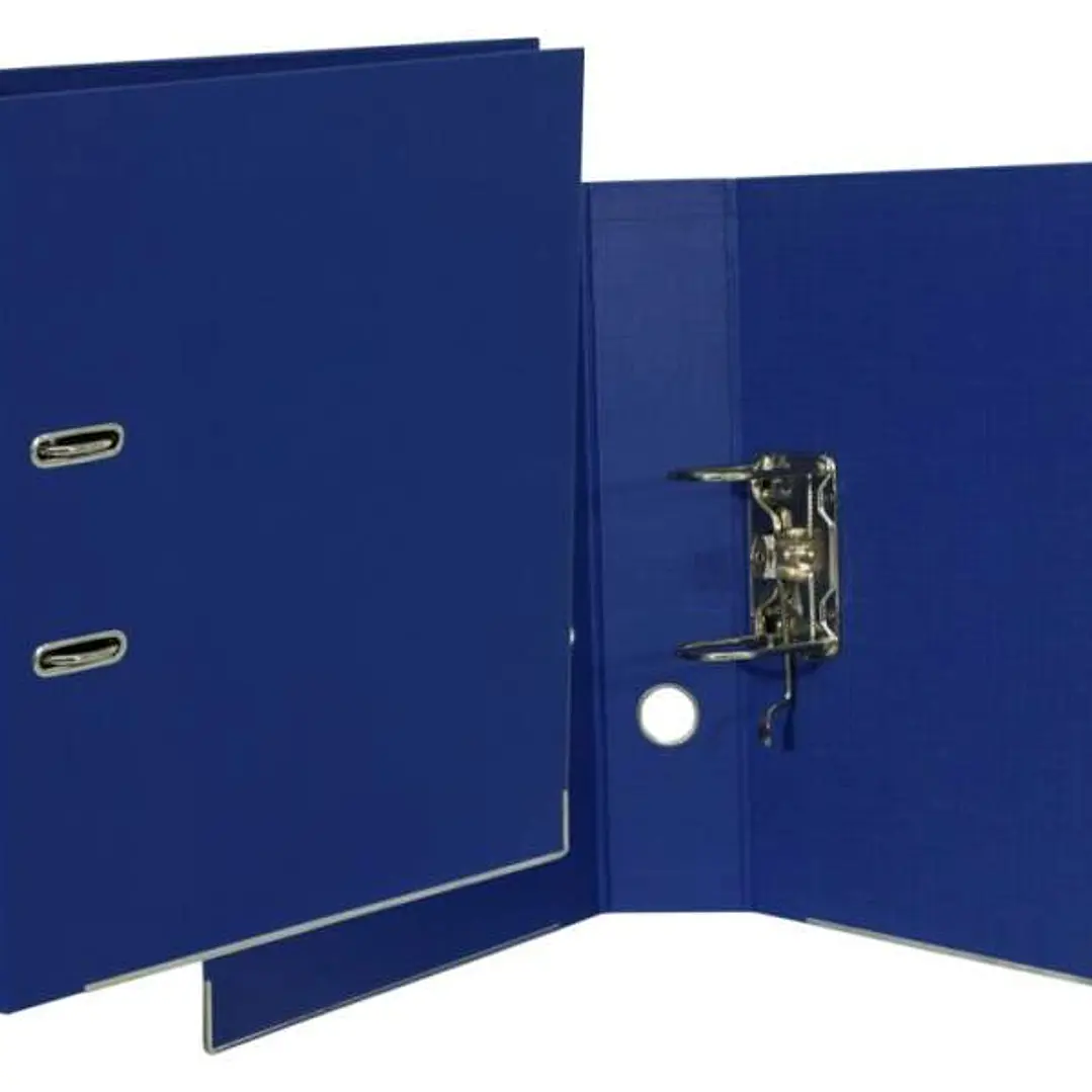 Bismark Archivador A-Z PVC A4 Lomo 75mm - Gran Resistencia - Tarjetero en el Lomo - Cartoneras Metalicas en el Borde Inferior - Mecanismo de Palanca - 1