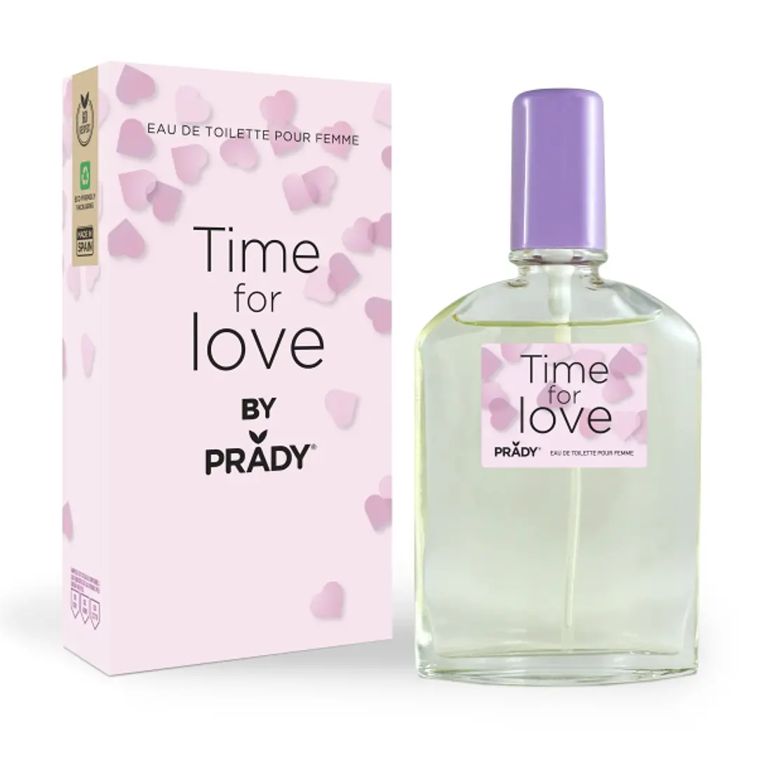 Prady Colonia de Mujer Time For Love - Frasco de 90 ml - Spray Pulverizador 1