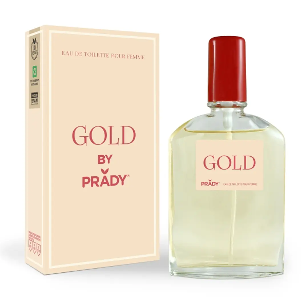 Prady Colonia de Mujer Gold - Frasco de 90 ml - Spray Pulverizador 1
