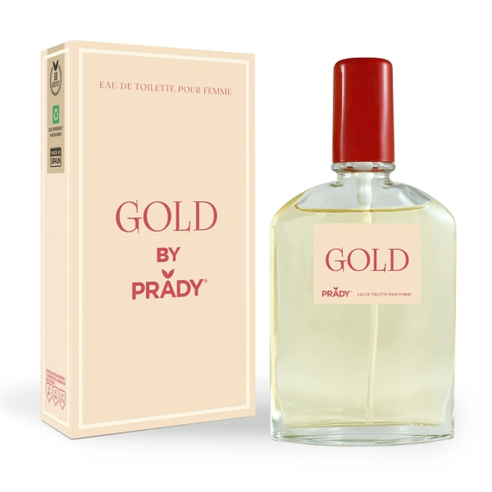 Prady Colonia de Mujer Gold - Frasco de 90 ml - Spray Pulverizador 1